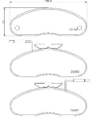 A.B.S. P 56 019 BREMBO Bremsbelagsatz, Scheibenbremse